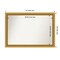 Amanti Art Non-Beveled Wood Wall Mirror, Townhouse Gold Frame